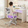 Kids Desk Chair Children Study Chair with Adjustable Height Armrest and Footrest-Purple - Gallery View 1 of 11