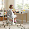 Kids Desk Chair Children Study Chair with Double Back Support and Adjustable Height-Gray - Gallery View 1 of 10
