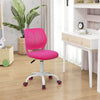 Ergonomic pink children study chair with adjustable height, breathable mesh, and smooth-rolling casters for easy.