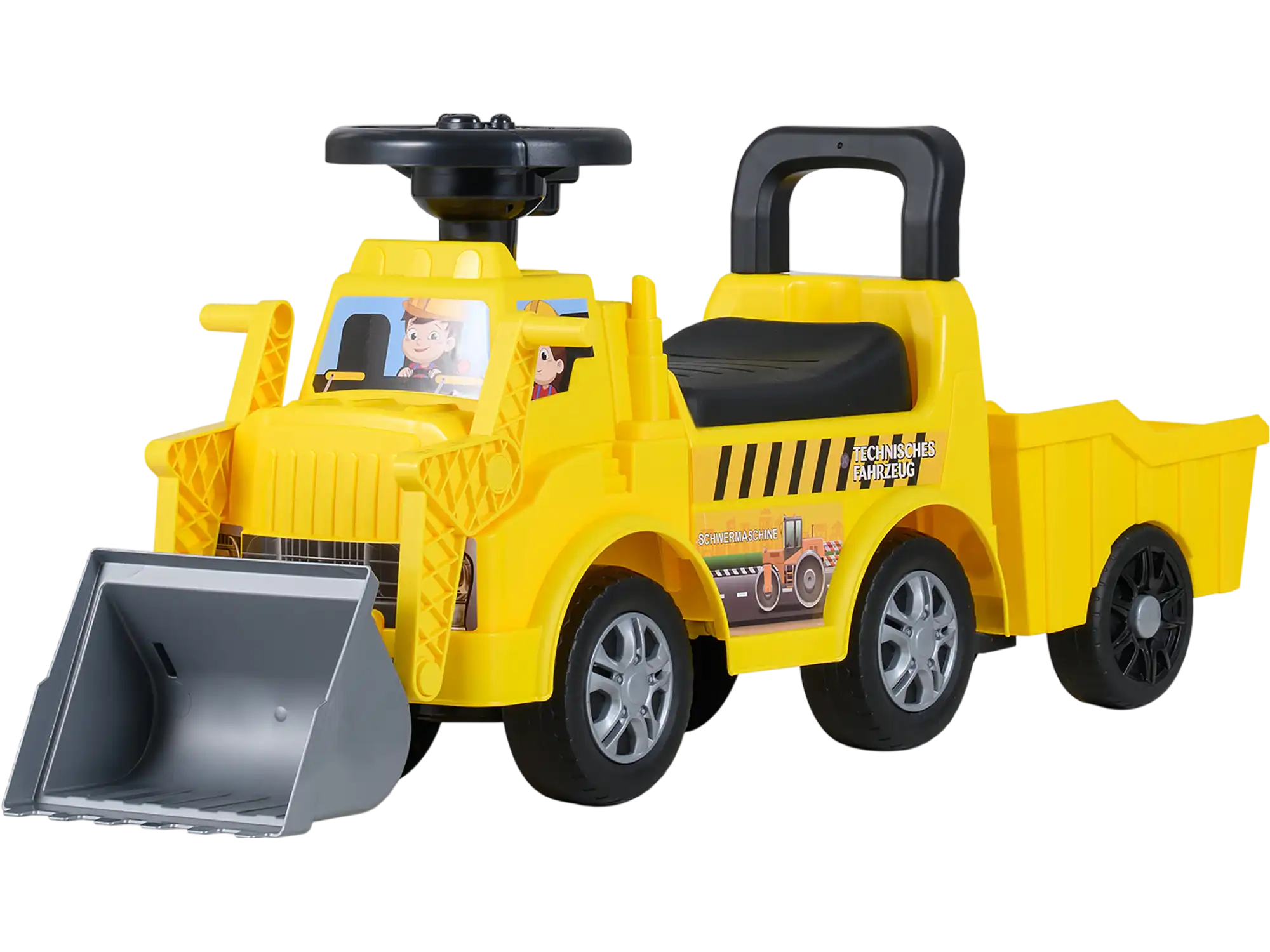 Costway Kids Digger Ride-On Truck with Shovel Under-Seat Compartment 38653535 New
