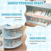 Middle shelves display medicines and tools in the kids' wooden doctor play set, perfect for imaginative play and.