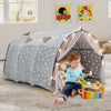 Kids Dream Bed Tent Twin Bunk Bed with Glow in the Dark Stars and Lights-Gray - Gallery View 1 of 11