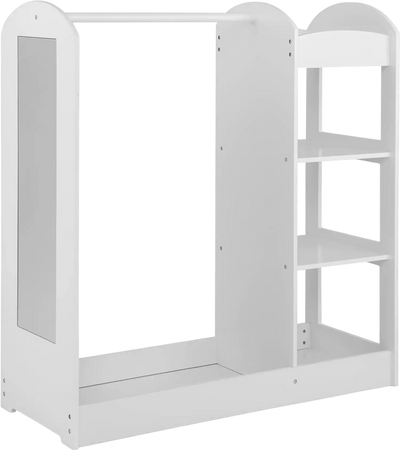 Costway Kids Dress-Up Storage Wardrobe Closet with Mirror 52419378 New