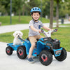 6V Kids Electric ATV Quad Car with Detachable Trailer-Navy - Gallery View 1 of 11