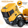 Licensed Scania excavator truck toy with lights, sounds, and a liftable front end for interactive play and fun.