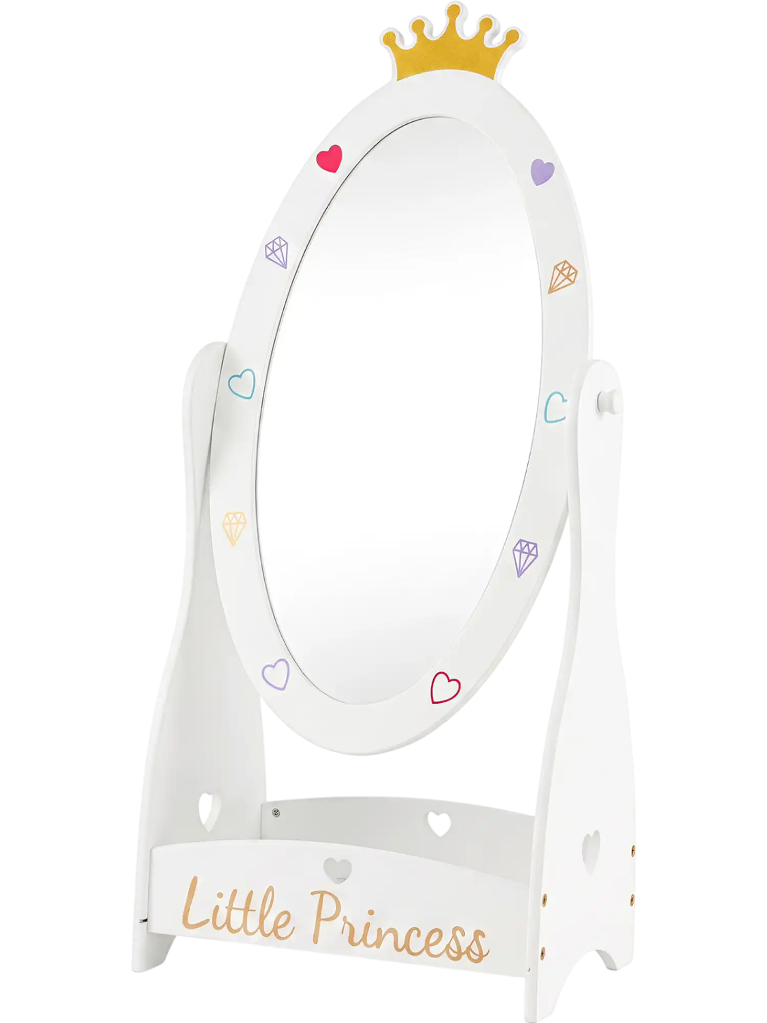 Costway Kids Full Length Mirror 360° Rotatable w/ Shelf 85247916 New