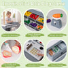 Kids grocery store playset with shopping cart, checkout counter, and interactive accessories for imaginative role play.