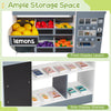 Front display layers of the Kids Grocery Store Playset with colorful accessories for imaginative role play and.