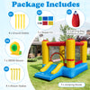 Kids inflatable bounce house with slide, made of puncture-resistant PVC-coated Oxford, ideal for indoor or outdoor fun.