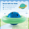 Giant inflatable dome rocker bouncer in green for kids, featuring 6 handles, holds up to 3 players for indoor and.