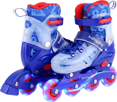 Costway Kids Adjustable Inline Skates Light Up Wheels Ages 9-14 69591541 New