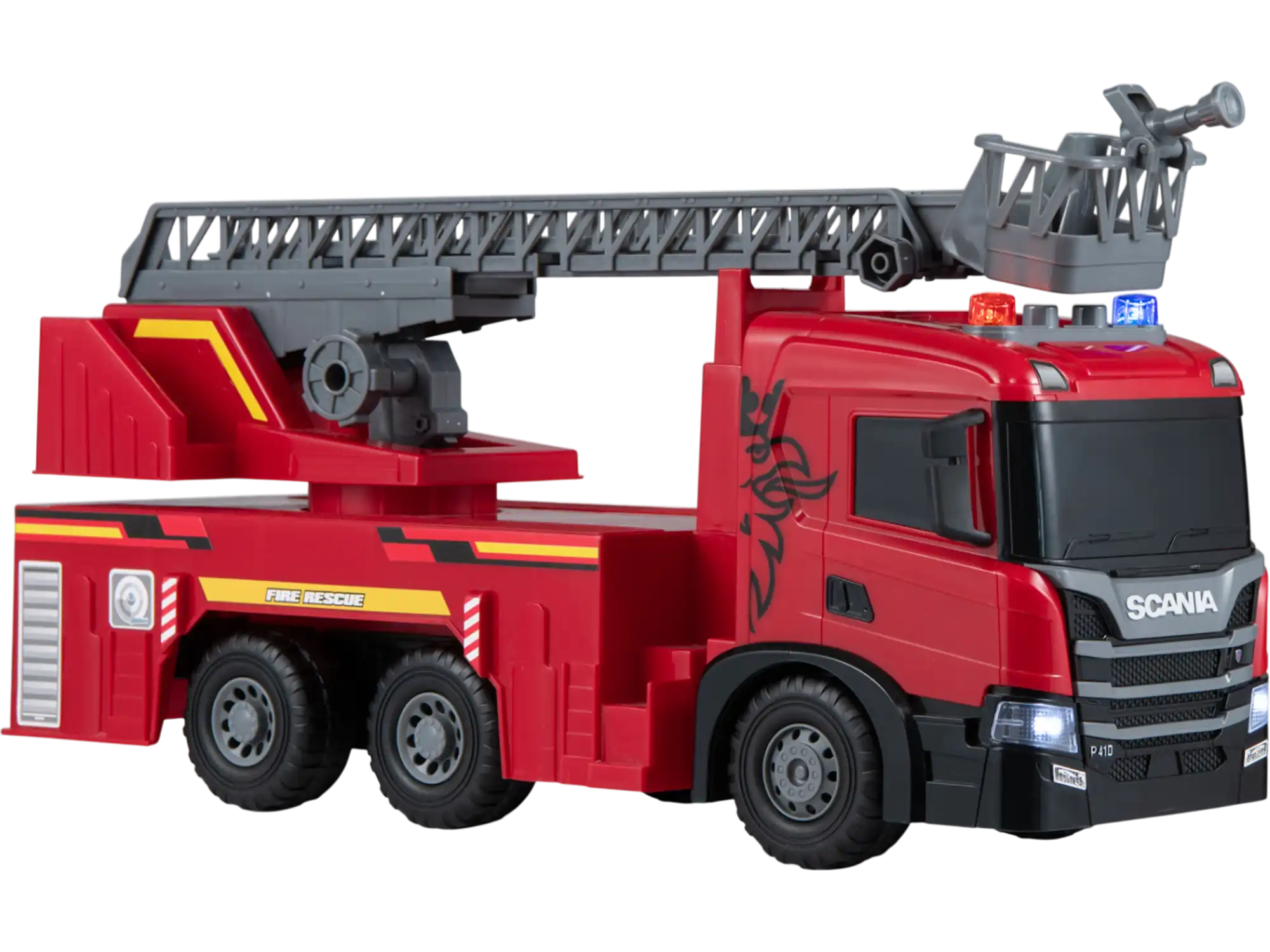 Costway Licensed Scania Kids Large Fire Truck Toy w/ Extendable Ladder 23414592 New