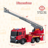 Licensed Scania large fire truck toy showcases a detailed design, featuring a 30-inch extendable ladder for exciting rescue adventures.