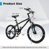 Product size chart for the Kids Mountain Bike, showing dimensions for the 20-inch model, ideal for children aged 8+.