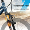 Kids mountain bike suspension fork for 20-inch model, providing shock absorption for smooth rides on rough terrains.