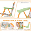 Kids Outdoor Table and Chair Set with 2 Folding Chairs and Height Adjustable Umbrella - Gallery View 7 of 10