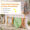 Kids Outdoor Table and Chair Set with 2 Folding Chairs and Height Adjustable Umbrella - Gallery View 9 of 10