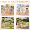 Kids Outdoor Table and Chair Set with 2 Folding Chairs and Height Adjustable Umbrella - Gallery View 10 of 10