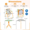 Kids Outdoor Table and Chair Set with 2 Folding Chairs and Height Adjustable Umbrella - Gallery View 5 of 10