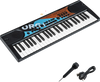 Kids piano keyboard with 49 keys, 8 rhythms, and microphone for interactive music fun, designed for safety and.