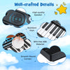 Kids piano keyboard with 49 keys, high-quality speaker, and smooth round corners for safe, portable musical fun.