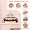 Kids pizza-making playset with oven, realistic tools, and 40 accessories for imaginative cooking fun.
