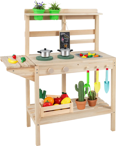 Costway Kids Wooden Play Kitchen Set 26638015 New