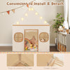 Kids play tent with door curtain and windows, made of machine-washable polyester cotton, ideal for playrooms and.