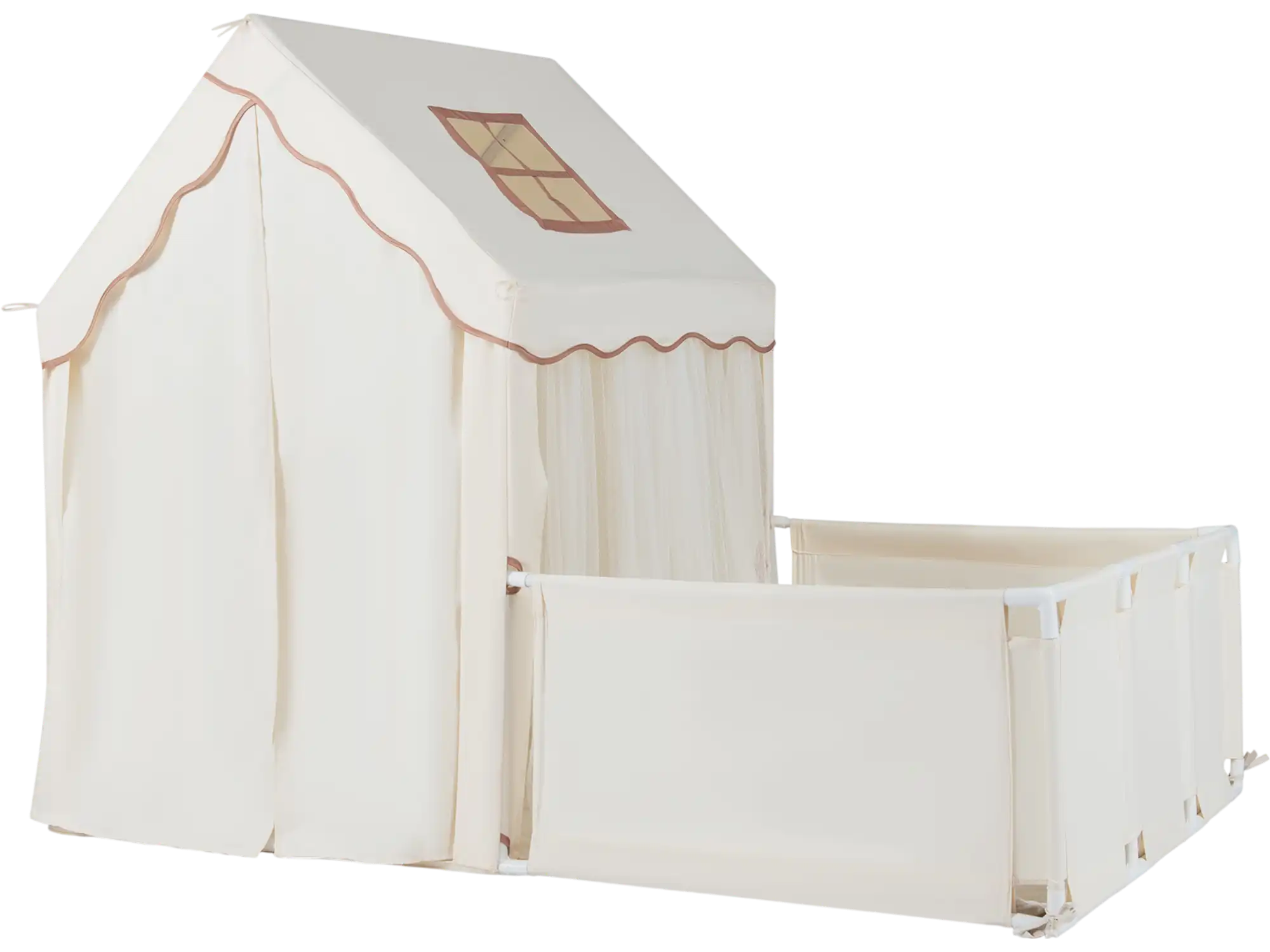 Costway Kids Play Tent Playpen 2-in-1 Toddler Playhouse with Yard 64560164 New