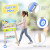 Kid's Pretend Barbecue Grill Play Set with rolling wheels, easy grip handle, and sturdy support legs for fun outdoor.