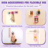 Kids vanity table and stool set in pink with a mirror, sturdy MDF, and a cute castle theme for children aged 3+.