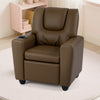 Kids Recliner Chair Push Back Toddler Reclining Armchair with Cup Holder-Brown - Gallery View 1 of 10