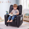 Kids Recliner with Cup Holder Armrests and Adjustable Backrest for Playroom-Black - Gallery View 1 of 11
