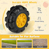 Durable HDPE wheel for Kids Ride On Bulldozer Toy, designed for smooth riding on flat surfaces like wood and brick.