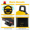 Kids ride-on push car in yellow with flexible steering wheel, supportive backrest, and anti-rollover design for safe.