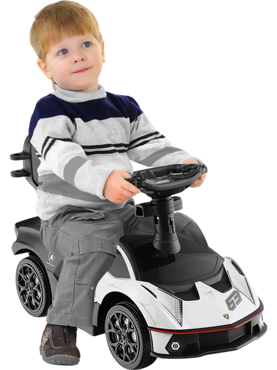 Costway Licensed Lamborghini 3-in-1 Ride On Push Car White 63785912 New