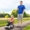 3-in-1 licensed Lamborghini ride-on push car in white, featuring a durable frame and safety guardrails for kids aged.