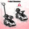 3-in-1 licensed Lamborghini ride-on push car in white, featuring a durable frame, storage compartment, and safety.
