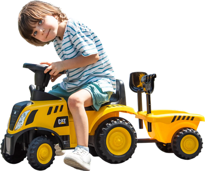 Costway Licensed Caterpillar Kids Ride-On Tractor w/ Detachable Trailer Yellow 15673428 New