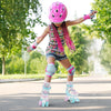 Kids Roller Skates 4 Sizes Adjustable Quad Skates with Light-up Wheels and Safety Protection-Navy - Gallery View 1 of 10