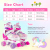 Kids roller skates in rose red with adjustable sizes, light-up wheels, and breathable mesh liner for safe, fun play.