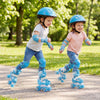 Kids Roller Skates 4 Sizes Adjustable with Light-up Wheels for Toddler Aged 3-4 (XS)-Blue - Gallery View 1 of 9