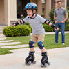 Kids roller skates with adjustable size, light-up wheels, and padded interior for comfort, perfect for outdoor fun.