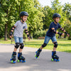 Kids Roller Skates for Girls Boys 4 Sizes Adjustable Quad Skates with Light-up Wheels for Outdoor-Navy - Gallery View 1 of 10