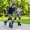 Kids Roller Skates for Girls Boys Teens 4 Sizes Adjustable Quad Skates with Light-up Wheels-Navy - Gallery View 1 of 10