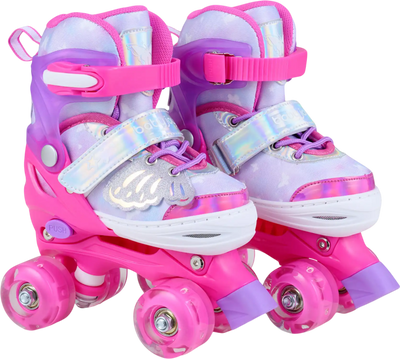 Costway Kids Light-Up Roller Skates Ages 5-7 4 Wheels 41958321 New