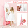 Full-length dressing mirror with adjustable tilt angles and anti-toppling device, designed for kids' safety and comfort.