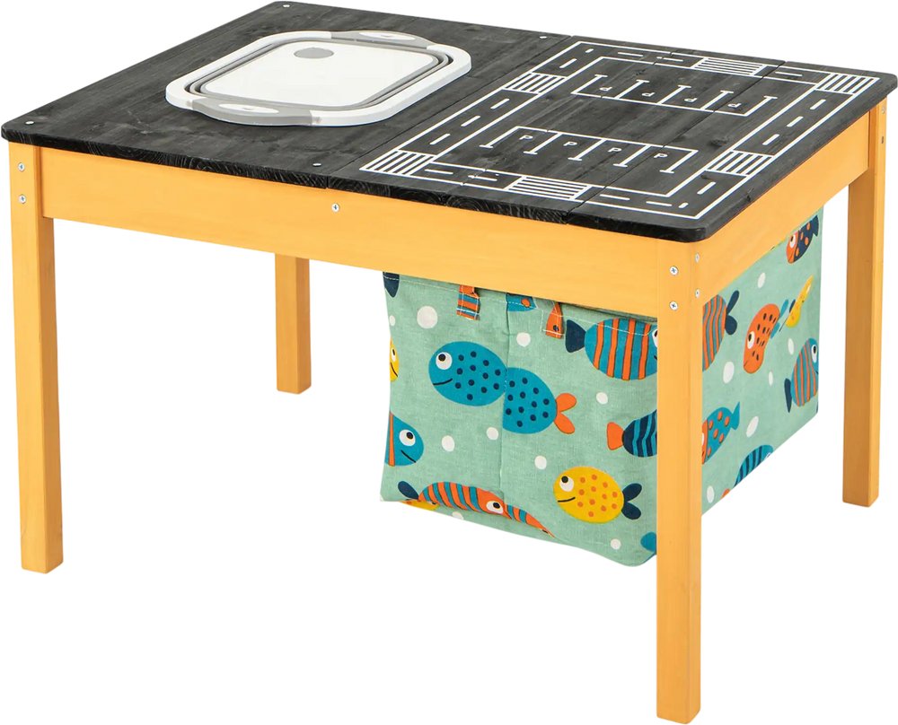 3-in-1 Kids Sand Water Activity Table with Foldable Storage Bin