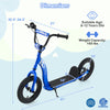Kids scooter with adjustable handlebar, 12-inch inflatable wheels, and non-slip deck for stable outdoor riding.