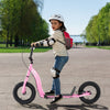 Kids Scooter Youth Kick Scooter with Adjustable Height Handlebar 12-Inch Inflatable Wheels-Pink - Gallery View 1 of 10